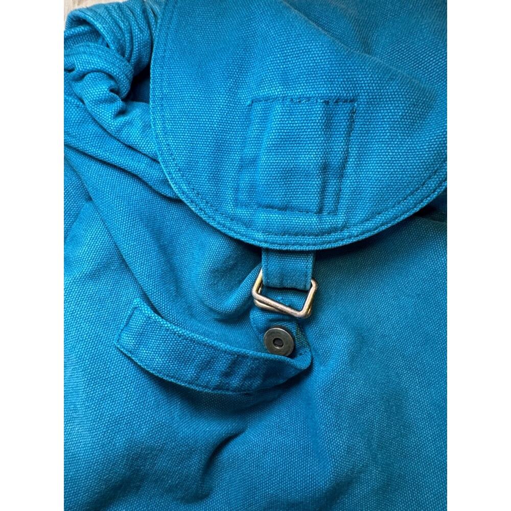 Baggu 100% recycled cotton Teal Canvas Drawstring Backpack - Women - Picture 2 of 15